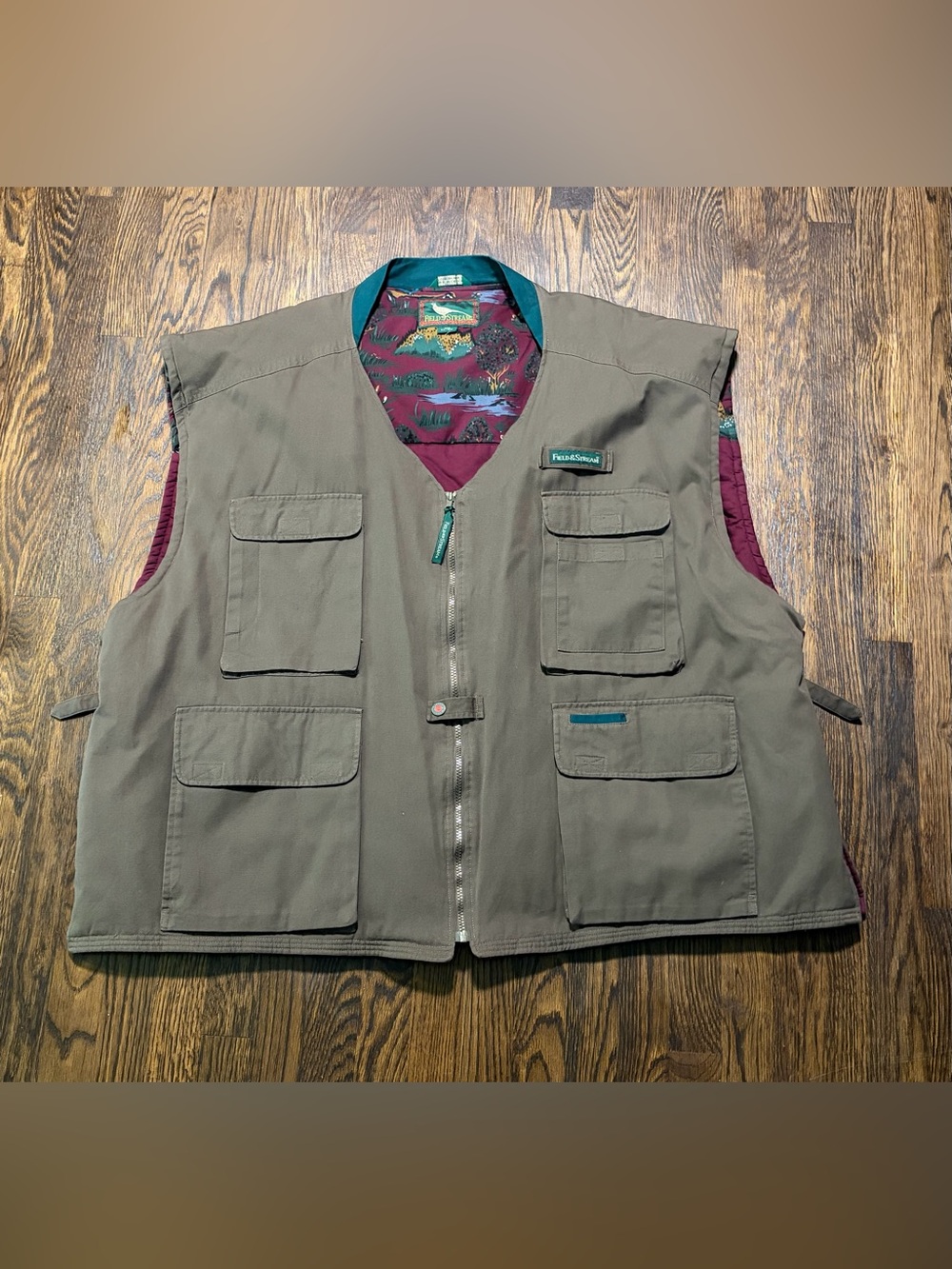 NWOT Field & Stream Men's Duck Hunting Vest 6XL Big & Tall Full Zip Pockets